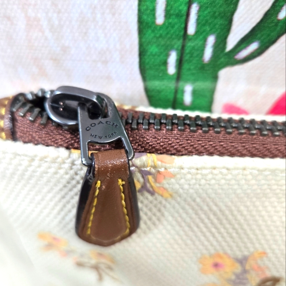 Coach Orange and Brown Clutch - Picture 5 of 14